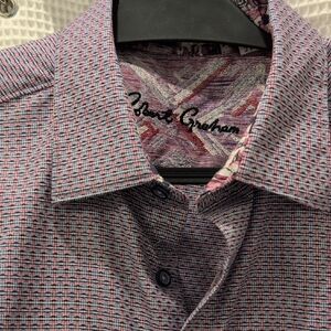 Robert Graham Red and Blue Patterned Shirt